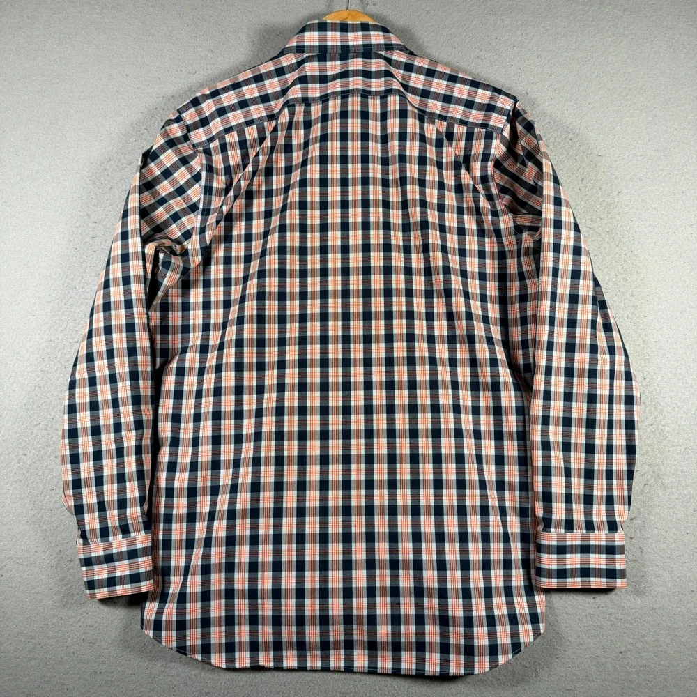 Banana Republic Grant Fit Men's Plaid Button Down Shirt Long Sleeve L Non‎ Iron